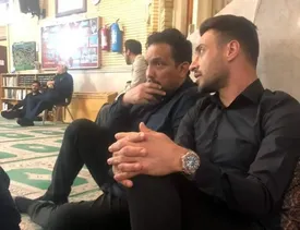 شجاع خلیل زاده در مراسم سرتیم حفاظت شهید رییسی/ عکس