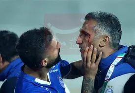 مهدی هاشمی‌نسب با سر و کله خونی بعد از دربی!/ فیلم