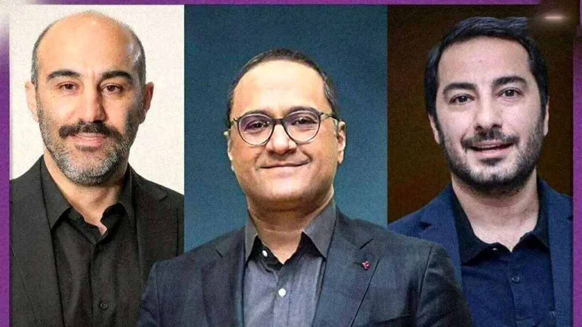 گریم جالب نوید محمدزاده و محسن تنابنده در فیلم رامبد جوان/ عکس