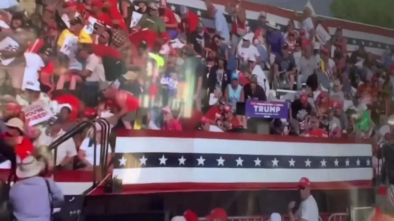 لحظه تیراندازی به ترامپ / فیلم