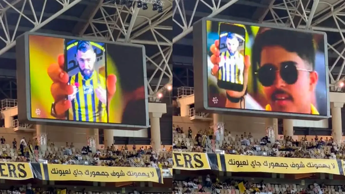 سنگ تمام کریم بنزما برای هواداران الاتحاد | با پرشورهای عربستانی آشنا شوید