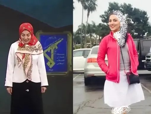 تفاوت شوکه کننده پوشش ژیلا صادقی در ایران و آمریکا/ فیلم