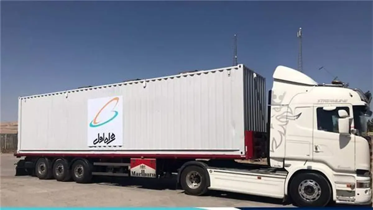 پنج کانتینر اتاق خنک همراه اول راهی نقاط مرزی با کشور عراق شد