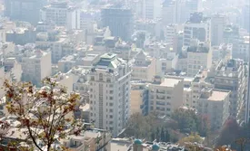 تصویر پربازدید از شدت آلودگی هوا در تهران