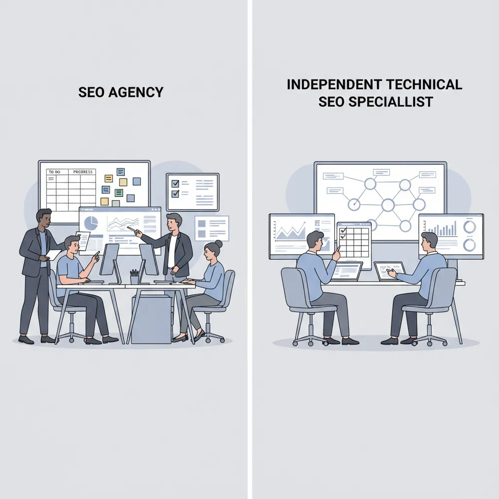 انتخاب مطمئن برای سئو تکنیکال: شرکت سئو بهتر است یا متخصص شخصی؟