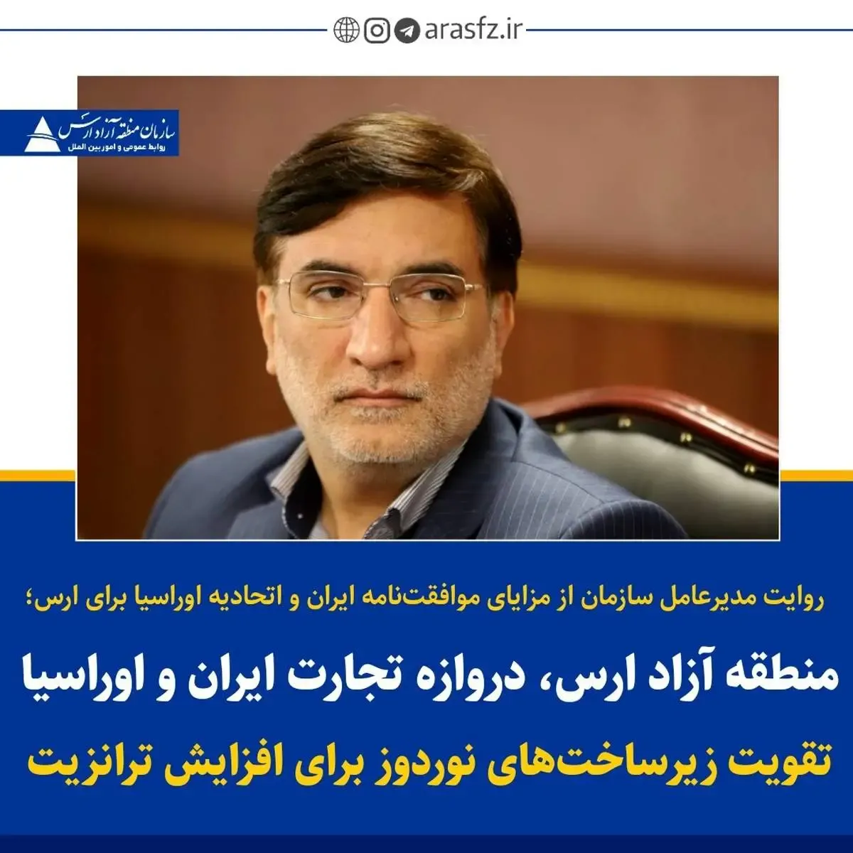 منطقه آزاد ارس ، دروازه تجارت ایران و اوراسیا