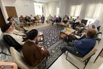 دیدار مهدی کروبی با اعضای مجمع مدرسین حوزه/ عکس