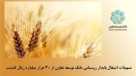 تسهیلات اشتغال پایدار روستایی بانک توسعه تعاون از 30 هزار میلیارد ریال گذشت
