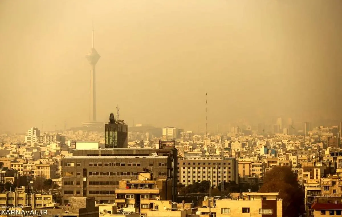 وضعیت آلودگی هوای تهران امروز جمعه 7 شهریور