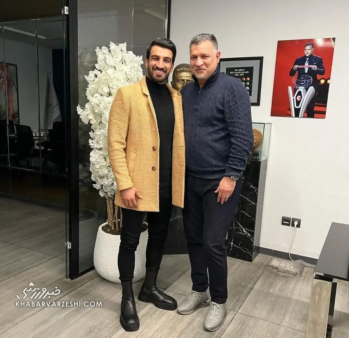 دیدار جذاب علی دایی و حسین ماهینی/ عکس