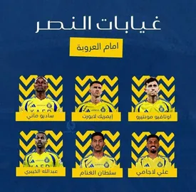 سادیو مانه و رونالدو غایب‌های بزرگ النصر مقابل استقلال