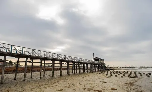 ساحل خشک بندرترکمن/ عکس : علی دهقان