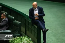 تصویری از نماینده جنجالی در صحن علنی مجلس