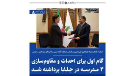 گام اول برای احداث و مقاوم سازی 4 مدرسه در جلفا برداشته شد