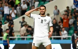 ژست خاص ستاره پرسپولیس پس از گلزنی در تیم ملی / عکس