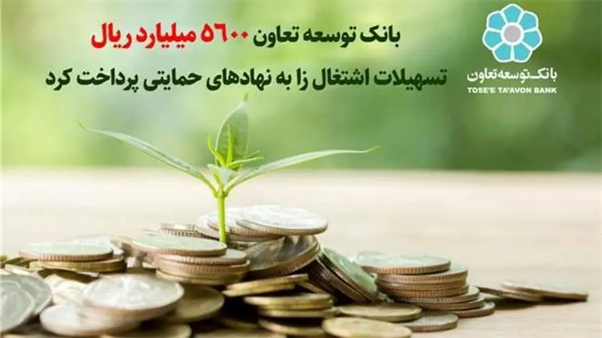 بانک توسعه تعاون 5600 میلیارد ریال تسهیلات به مددجویان نهاد های حمایتی پرداخت کرد