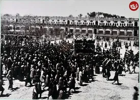 تصویری از تشییع ناصرالدینشاه در میدان توپخانه/ عکس