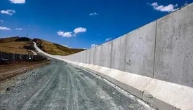 دیوار مرزی از این پنج استان می گذرد