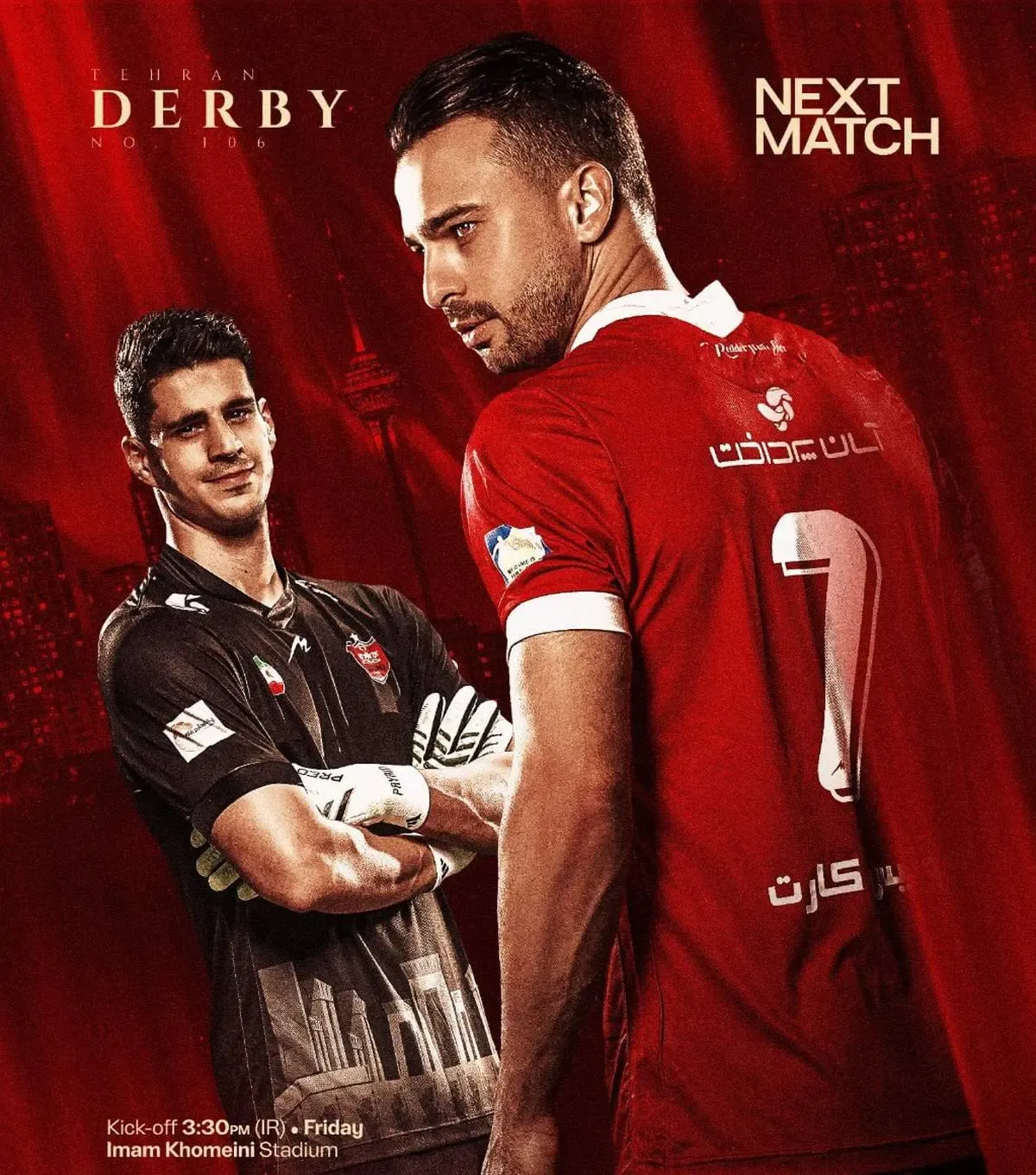 پرسپولیس با پوستر ۷تایی ها استارت دربی را زد!/ عکس
