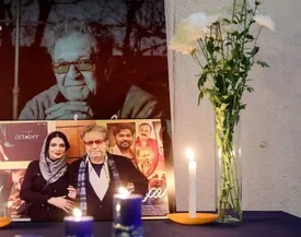 مراسم ختم داریوش مهرجویی با حضور بازیگران/ تصاویر