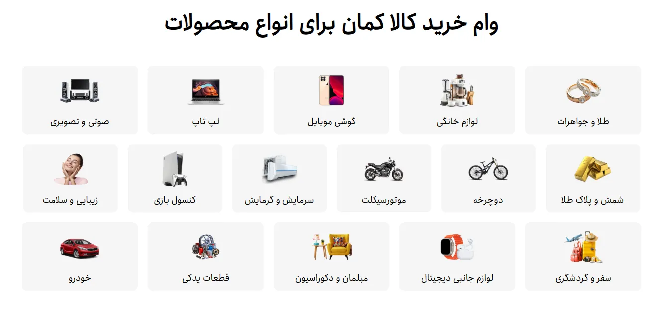 با وام کالا چه کالایی می توان خرید - 1