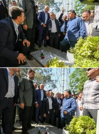 فاتحه خوانی پزشکیان و ظریف بر مزار جانباختگان هواپیمای اوکراینی/ عکس