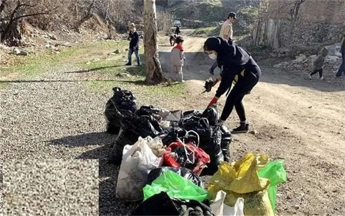 پاکسازی  دره فرحزاد با مشارکت کودکان دوستدار محیط زیست