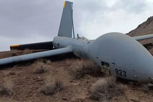 تصاویری از سقوط پهپاد در بروجرد