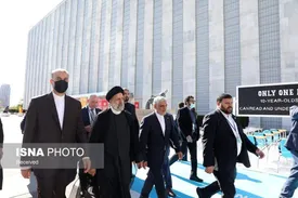 پیاده روی رئیسی، امیرعبداللهیان و سرتیم حفاظت در نیویورک سال ۱۴۰۱