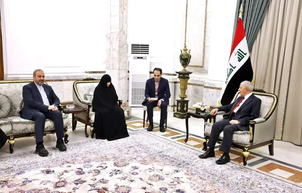 دیدار جمیله علم الهدی با رئیس جمهور عراق/ عکس