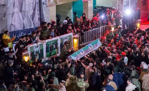 مراسم خاکسپاری«حاج قاسم سلیمانی»/عکس:زهیر صیدانلو