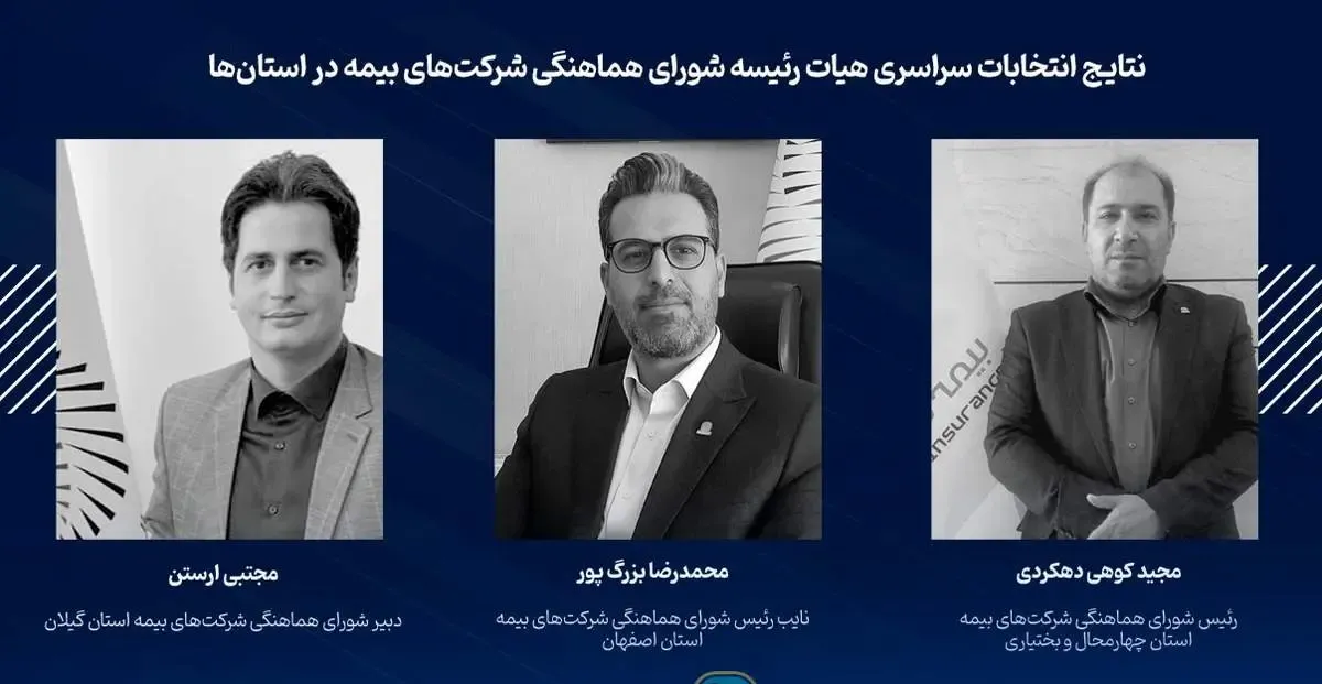 حضور مدیران شعب بیمه تجارت‌نو در هیئت رئیسه شورای هماهنگی بیمه استان‌ها