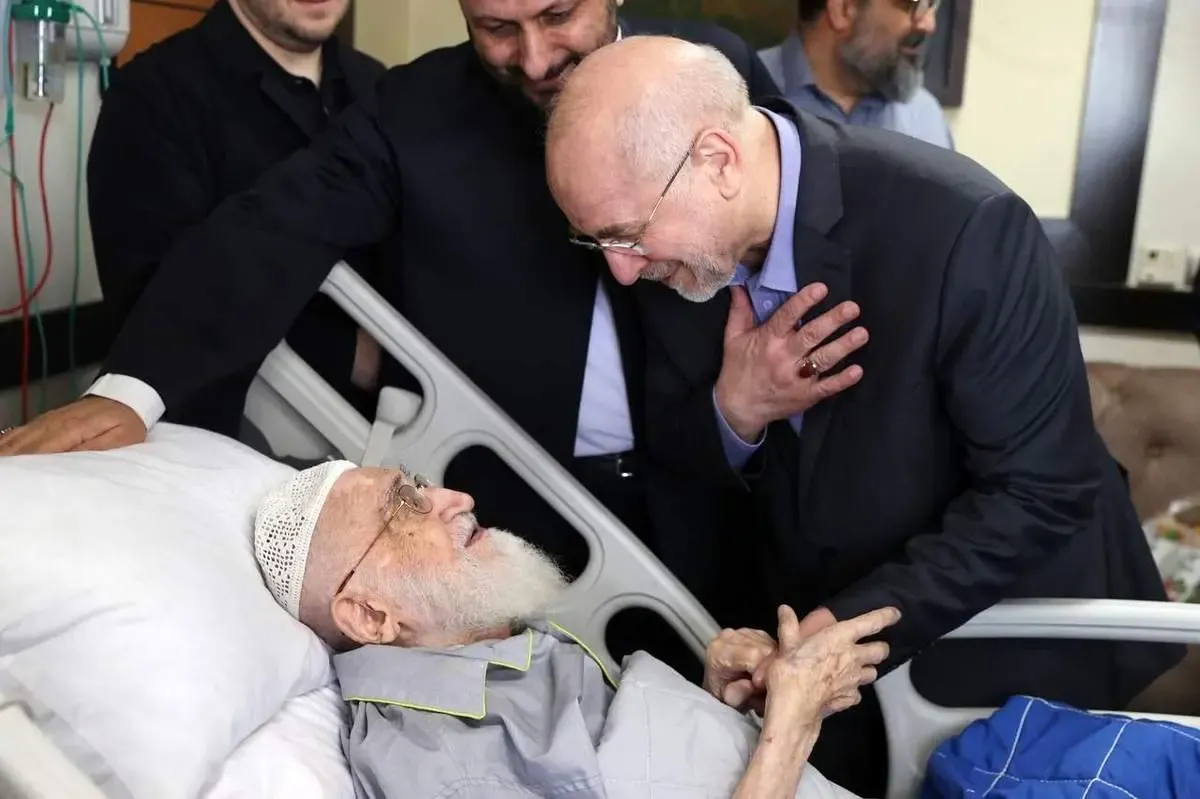 قالیباف از آیت‌الله نوری همدانی عیادت کرد