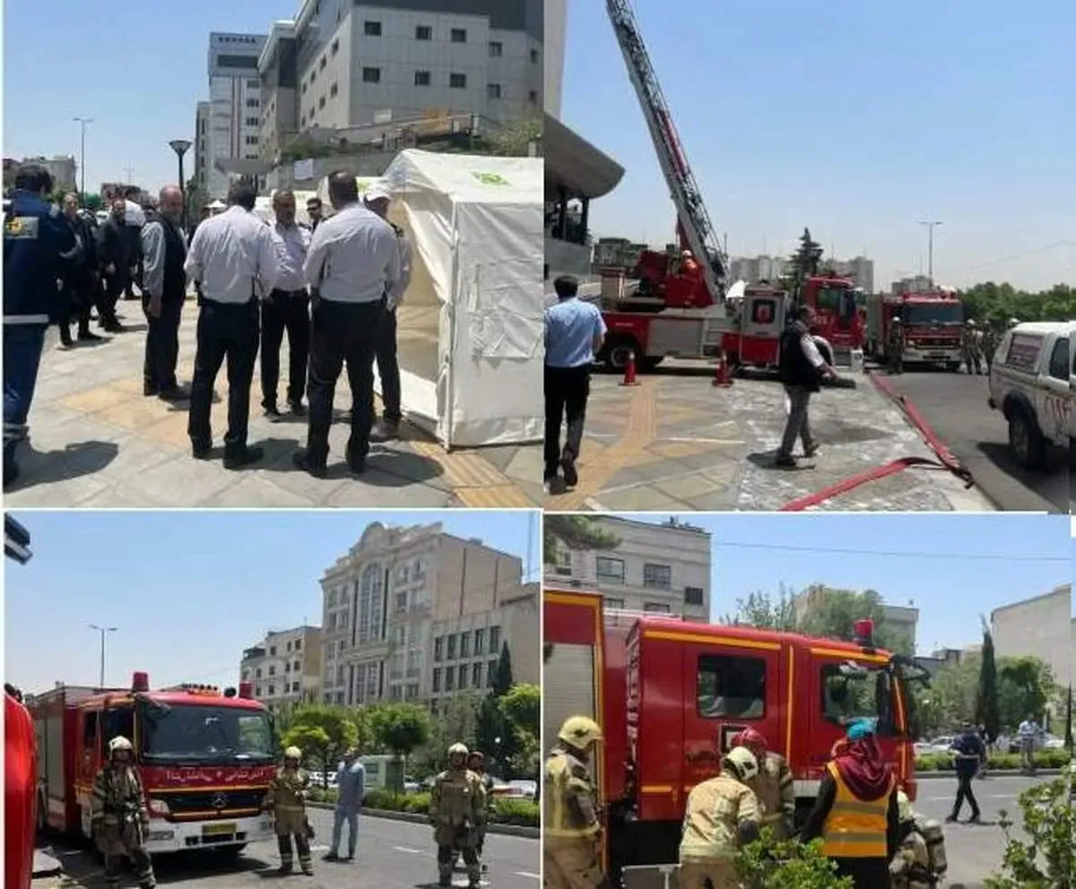 برگزاری مانور ایمنی و  اطفای حریق در بیمارستان پارسیان