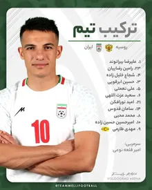 اعلام ترکیب تیم ملی ایران برای بازی با روسیه