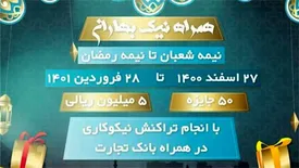 همراهی 20 میلیارد ریالی خیرین در پویش همراه نیک بانک تجارت