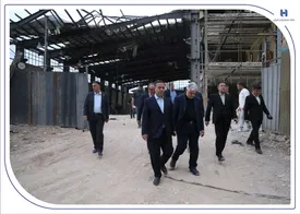 بازدید سرپرست بانک صادرات ایران از کارخانه آسیب‌دیده از جنگ