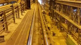 تعویض 270 متر ریل جرثقیل‌های سقفی سالن ریخته‌گری ومتالورژی ثانویه