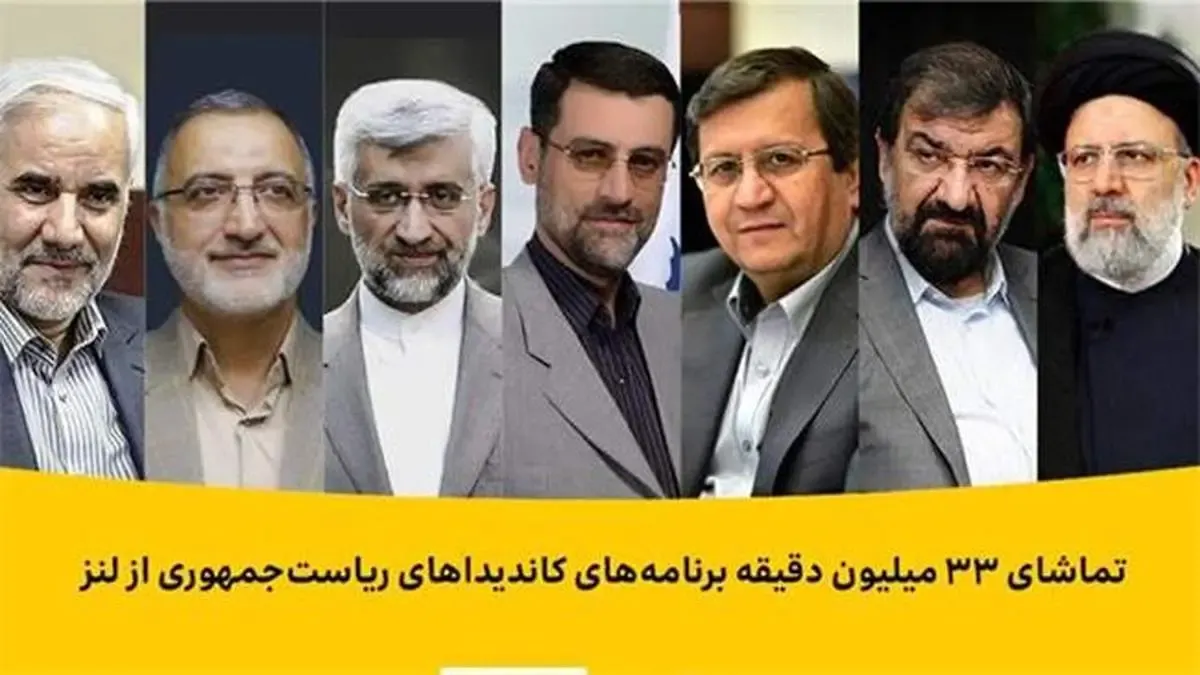 تماشای ۳۳ میلیون دقیقه برنامه‌های کاندیداهای ریاست جمهوری از لنز