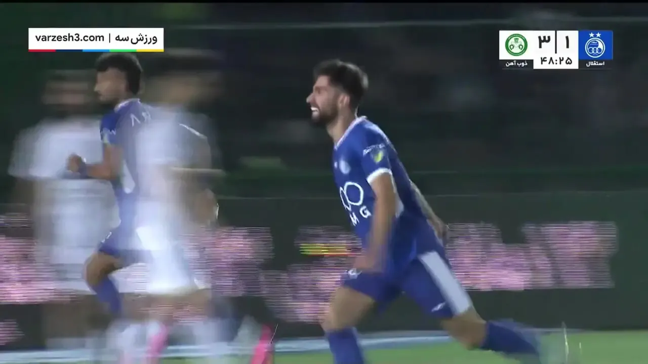 گل دوم استقلال به ذوب آهن/ دبل کوشکی/ ببینید