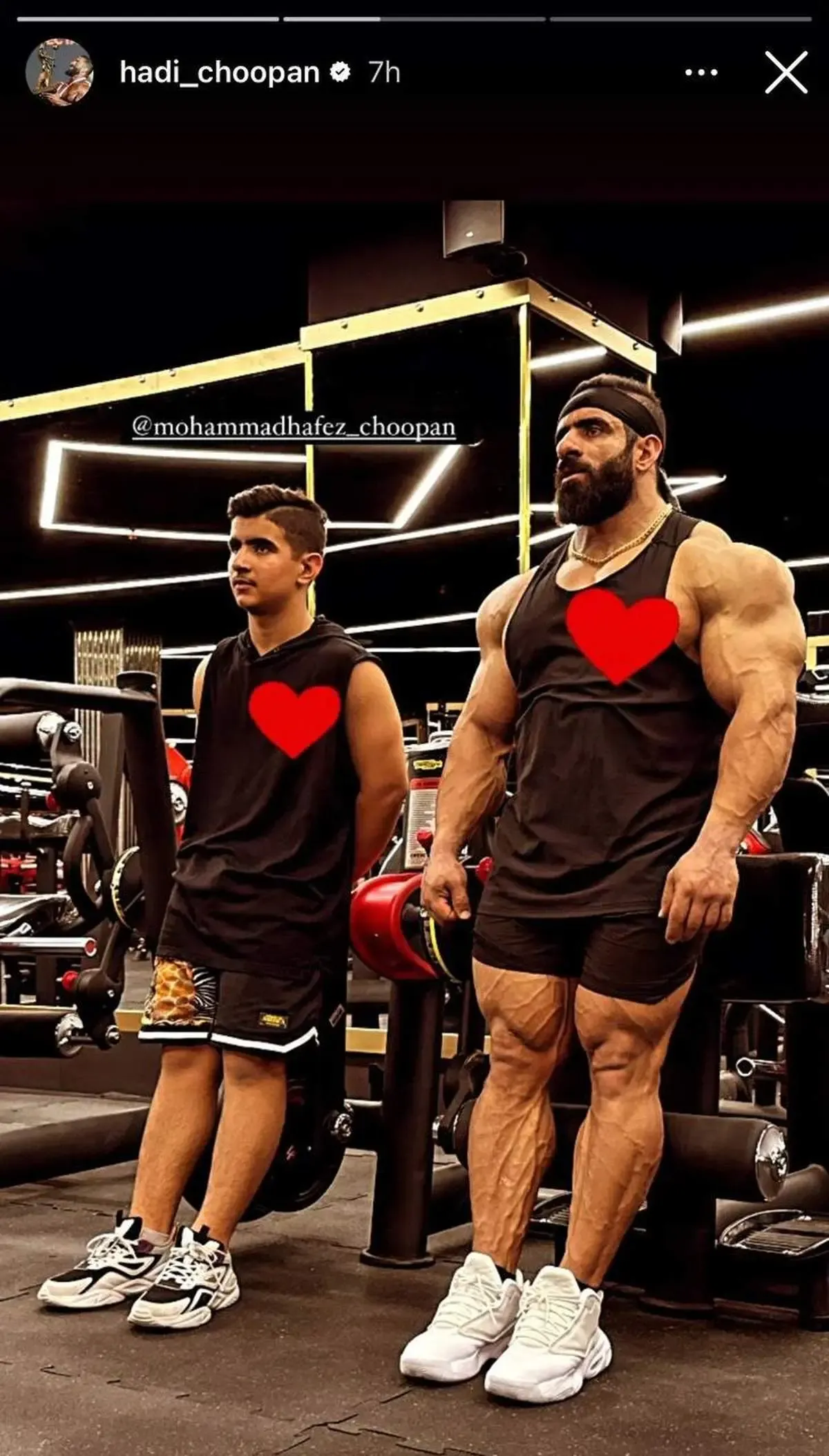 تمرین باشگاهی هادی چوپان و پسرش محمدحافظ/ عکس