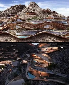 پیست اسکی وسط بیابان +عکس