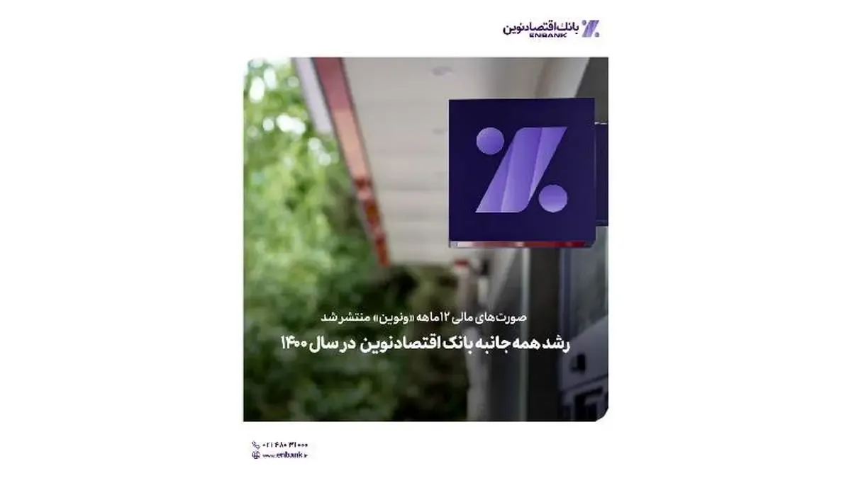 رشد همه‌جانبه بانک اقتصادنوین در سال ۱۴۰۰
