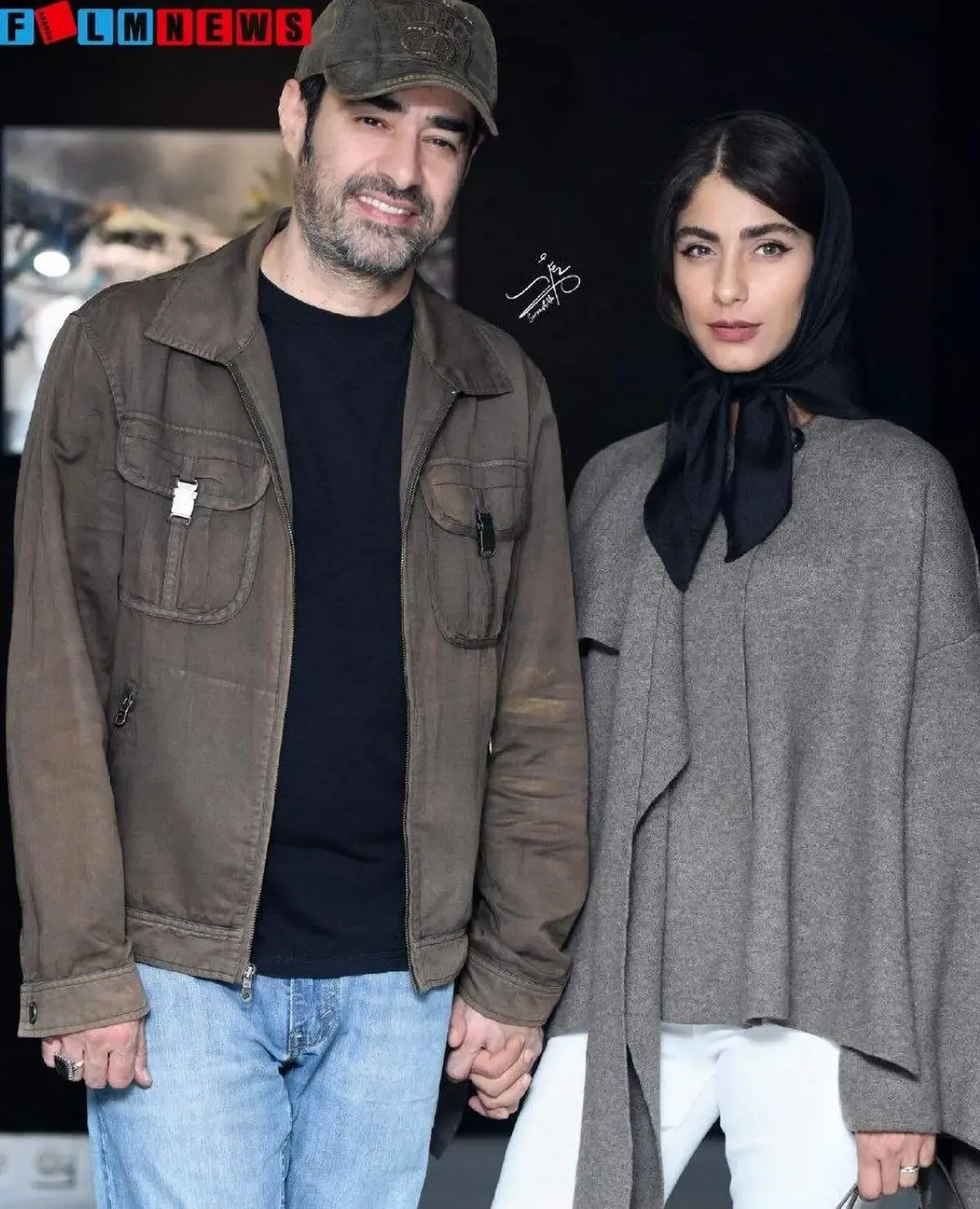 شهاب حسینی و همسرش در افتتاحیه‌ یک نمایشگاه/ عکس