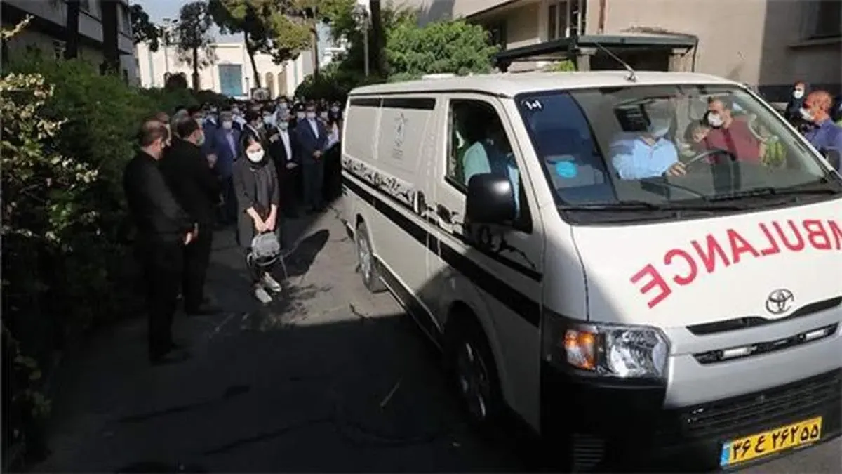 تشییع پیکر مرحومه «فاطمه مظهری» دومین شهید مدافع سلامت بیمارستان بانک ملی ایران