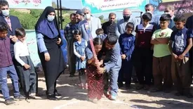 کلنگ زنی مدرسه شهدای بانک ملی ایران در شهرستان مریوان کردستان