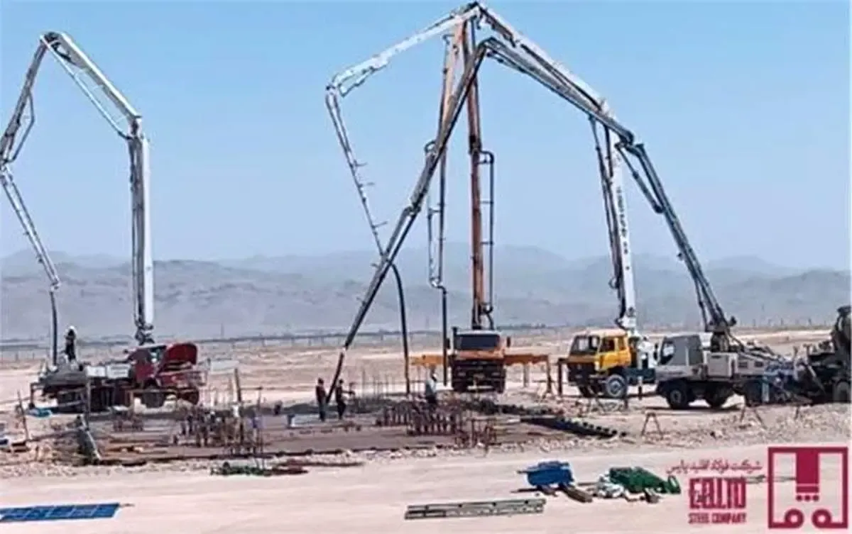 آغاز عملیات بتن‌ریزی سازه کوره با حجم ۱۲۶۰ مترمکعب