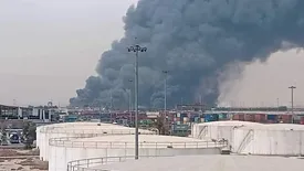 تصویر عجیبی که از انفجار بندر شهید رجایی منتشر شد/ ببینید