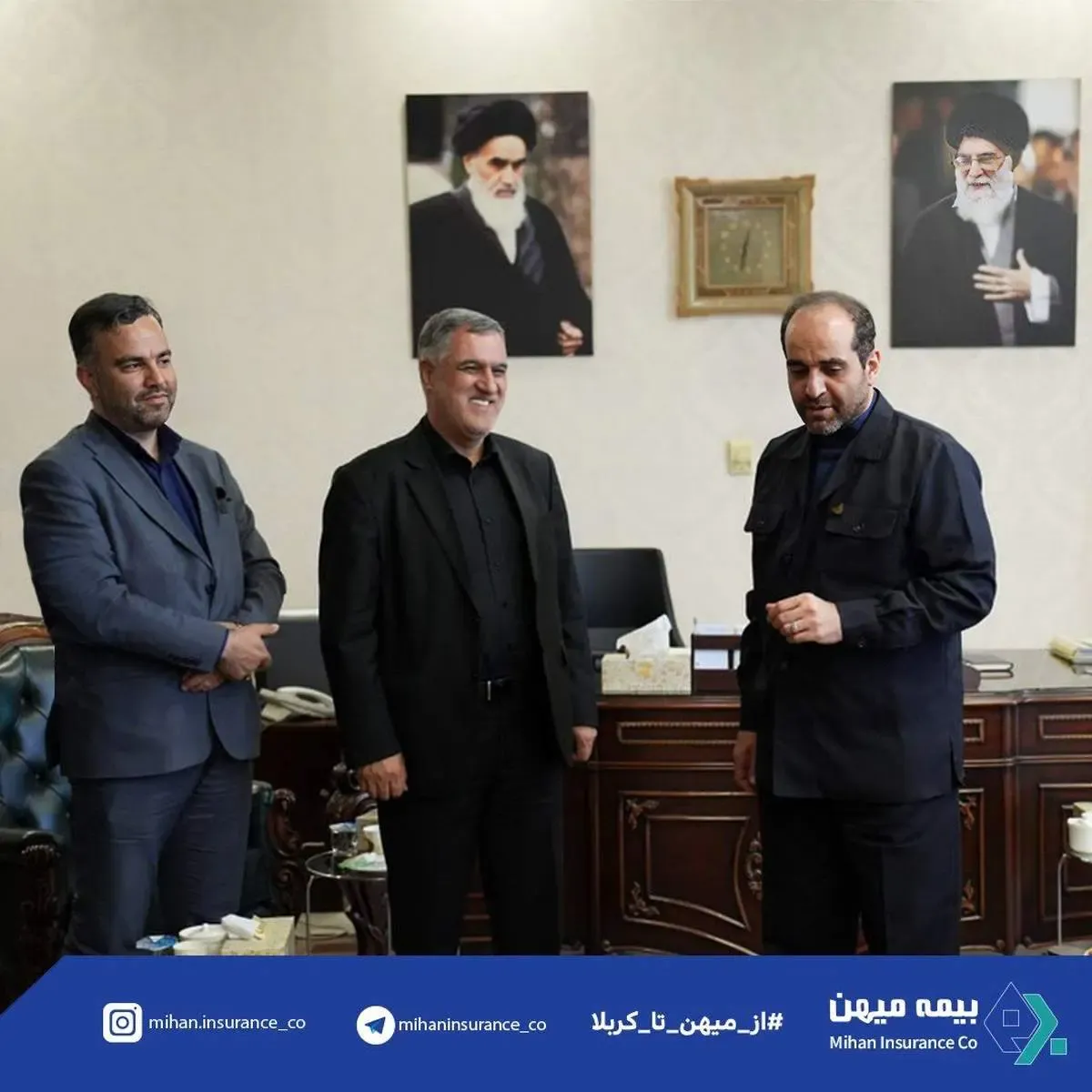 نشست مدیرعامل بیمه میهن و دبیرکل سندیکای بیمه‌گران با سرکنسول ایران در کربلا