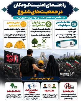 راهنمای امنیت کودک در جمعیت‌های شلوغ/ اینفوگرافیک